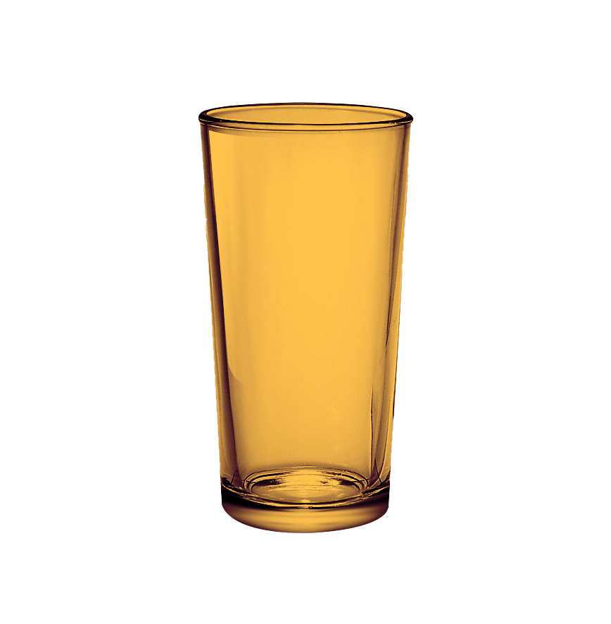 Стеклянный стакан 230 мл  оранжевый