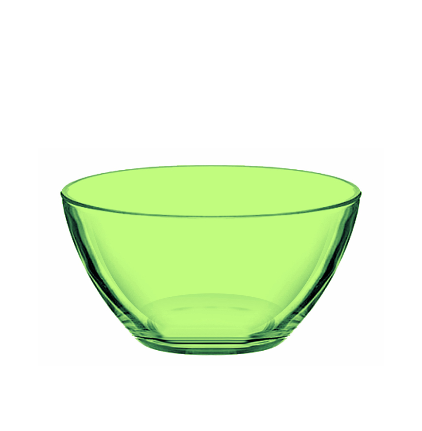 Стеклянный салатник  110 мм  зеленый