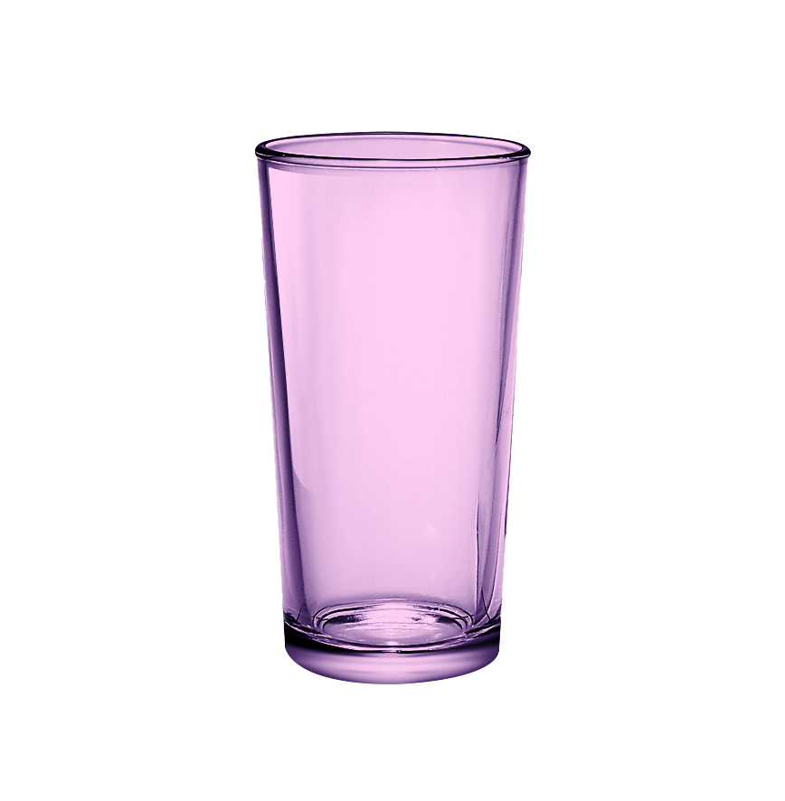 Стеклянный стакан 230 мл  розовый