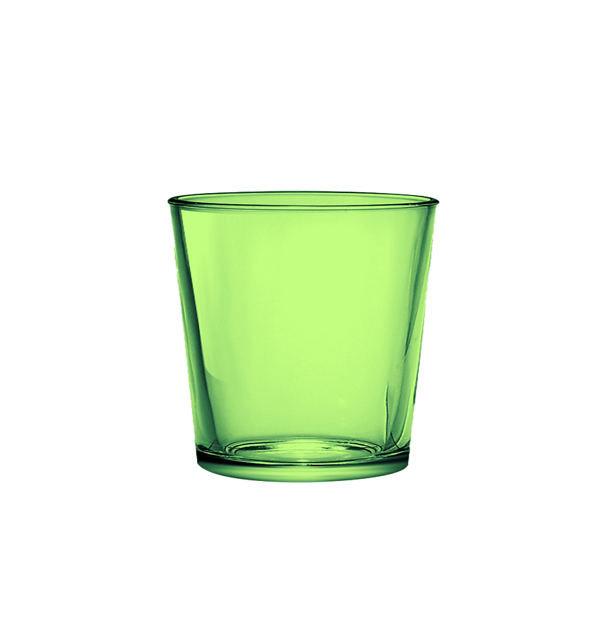 Стеклянный стакан 250 мл  зеленый