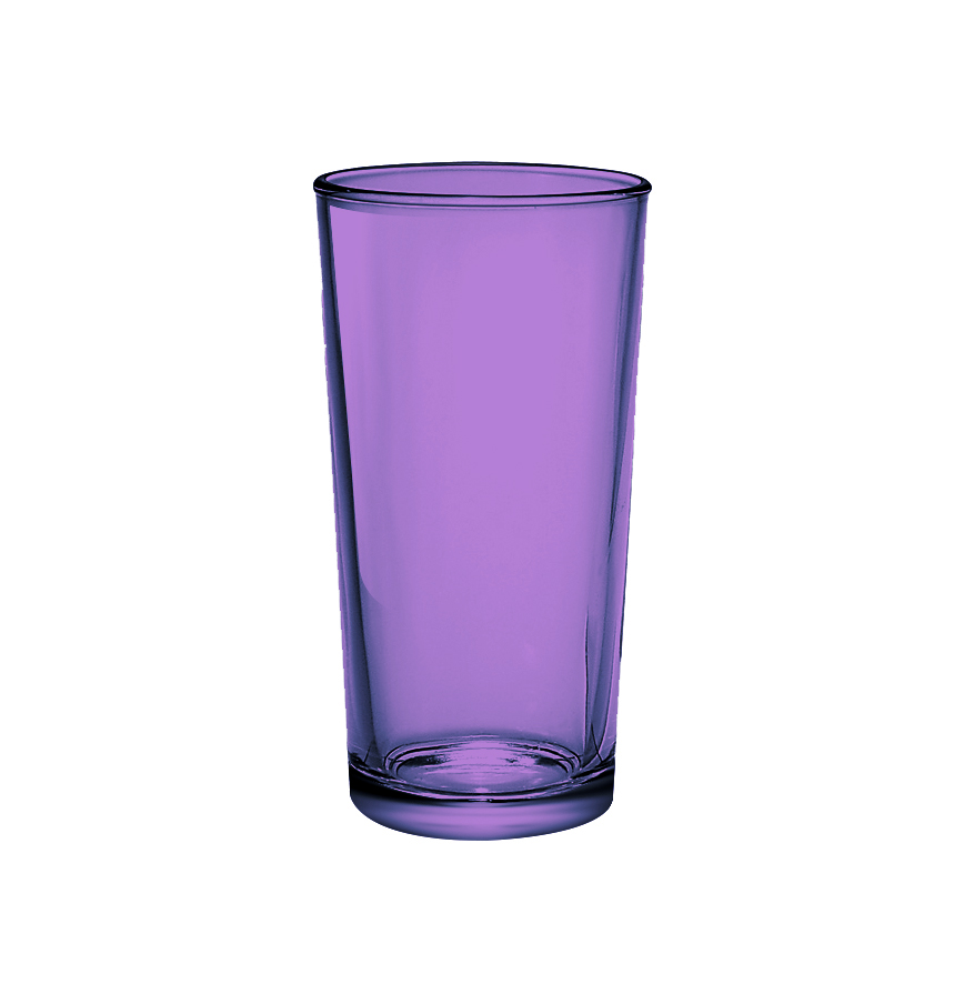 Стеклянный стакан 230 мл фиолетовый