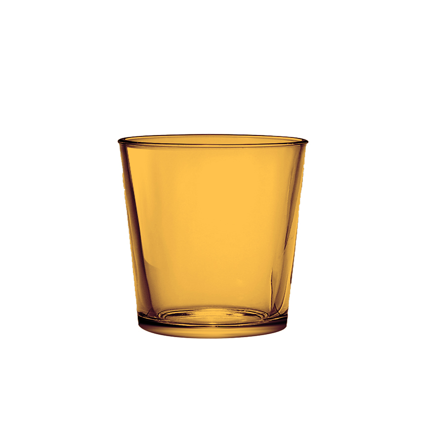 Стеклянный стакан 250 мл  оранжевый