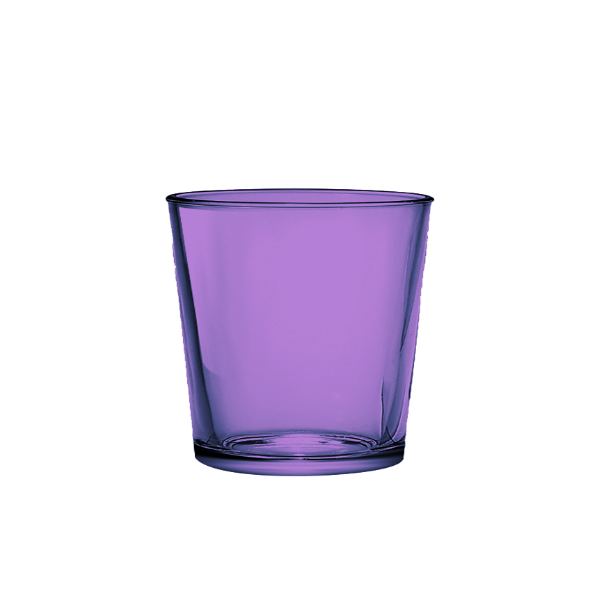 Стеклянный стакан 250 мл  фиолетовый