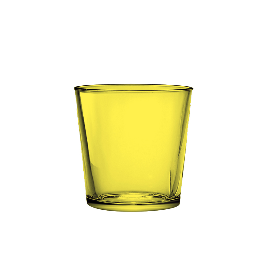 Стеклянный стакан 250 мл  желтый