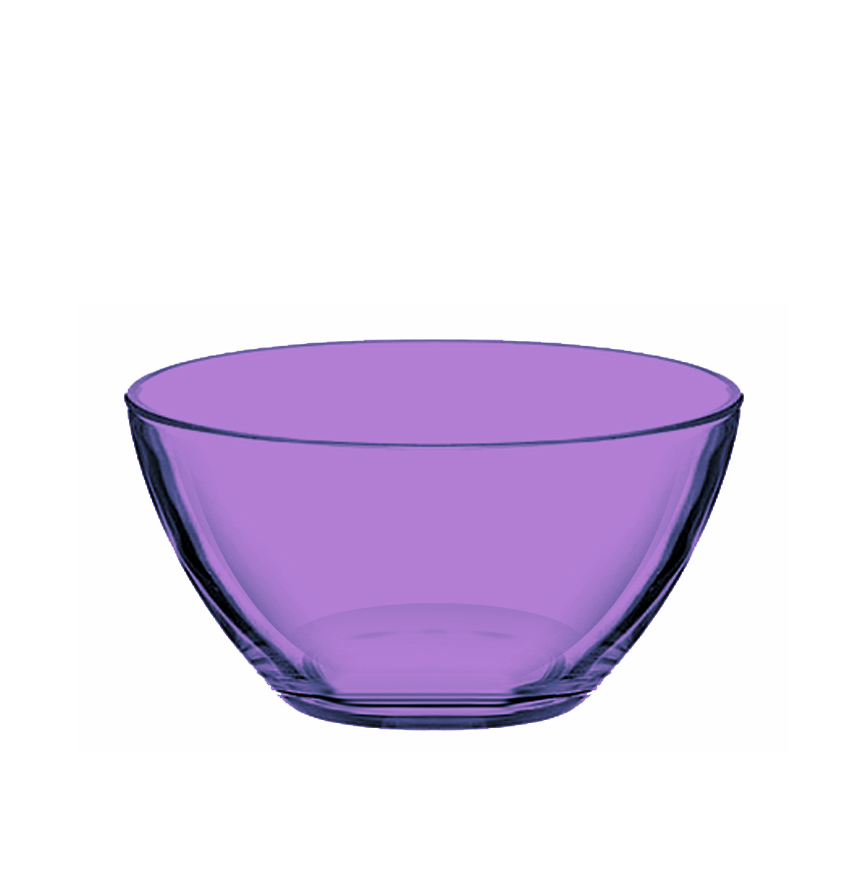 Стеклянный салатник  158 мм фиолетовый